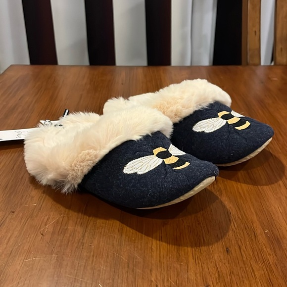 Joules Bee Slippers House Shoes new blue Women’s Size Small 5/6 - Picture 2 of 14